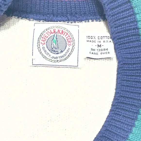 Vintage Cape Isle Knitters | Medium | Made in USA Heritage Tennis Sweater - Picture 2 of 11